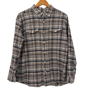 Vintage Patagonia Men’s 100% Organic Cotton Plaid Button Down Shirt Size Large